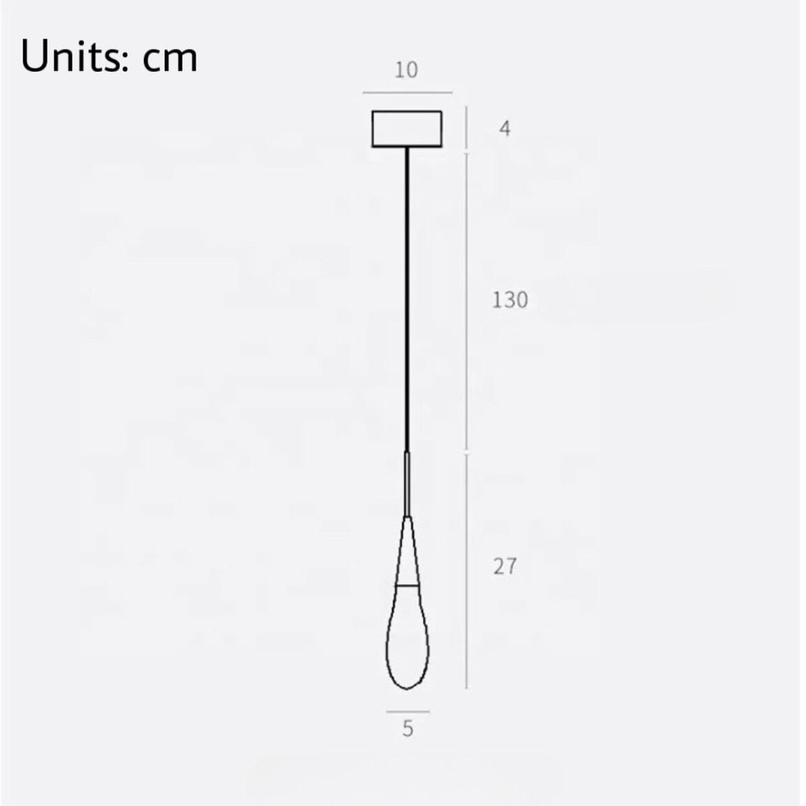 Auric Golden Droplet Pendant Lights with Crystal Finish