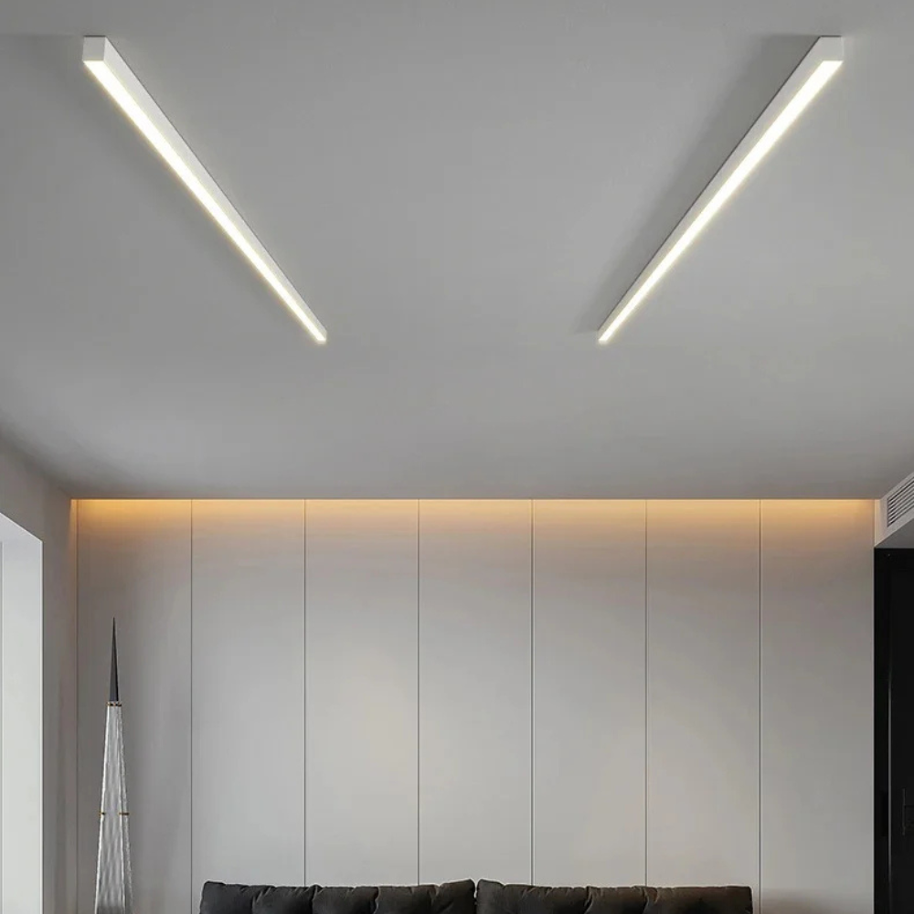 AstraLine LED Ceiling Light Dimmable Linear Fixture In Metal And Acrylic