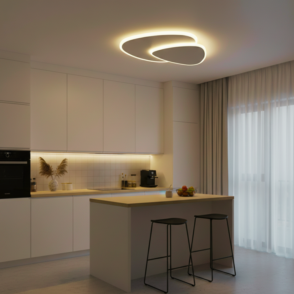Aerolux Modern LED Ceiling Light With Three Color Temperatures And Remote