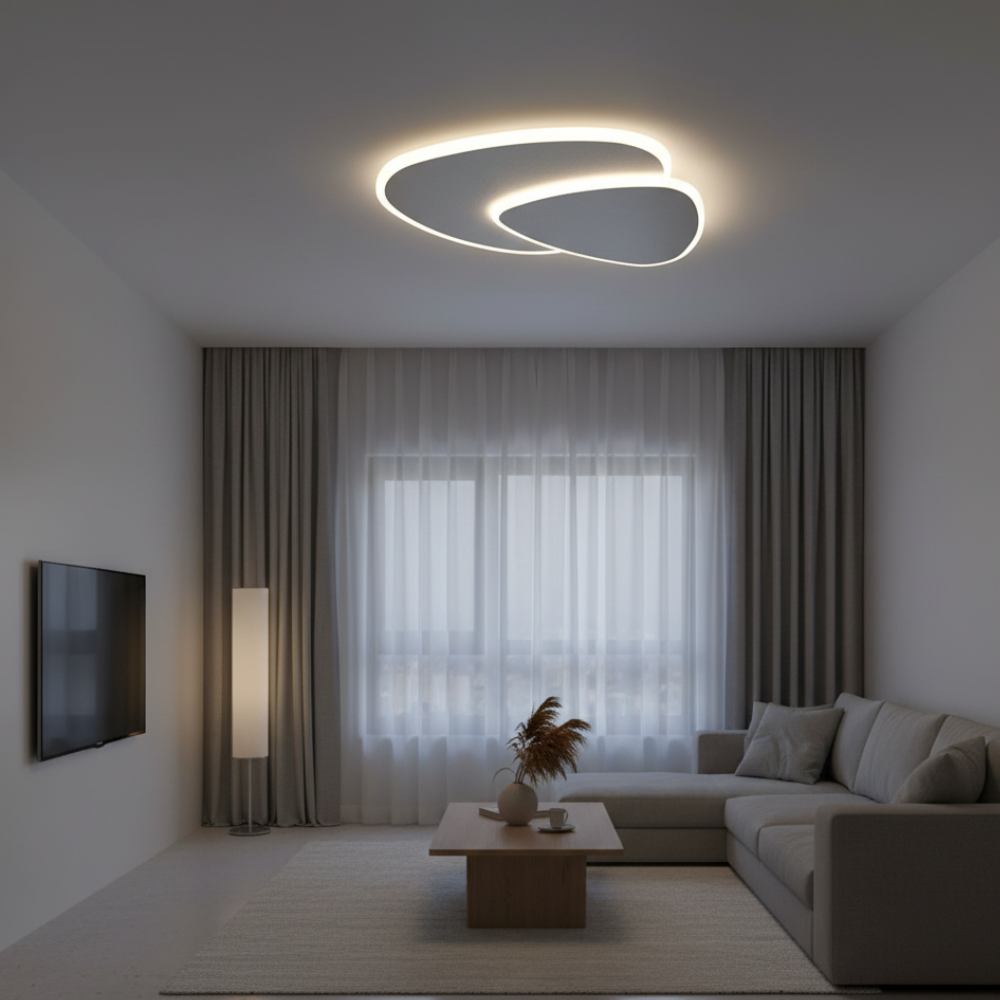 Aerolux Modern LED Ceiling Light With Three Color Temperatures And Remote