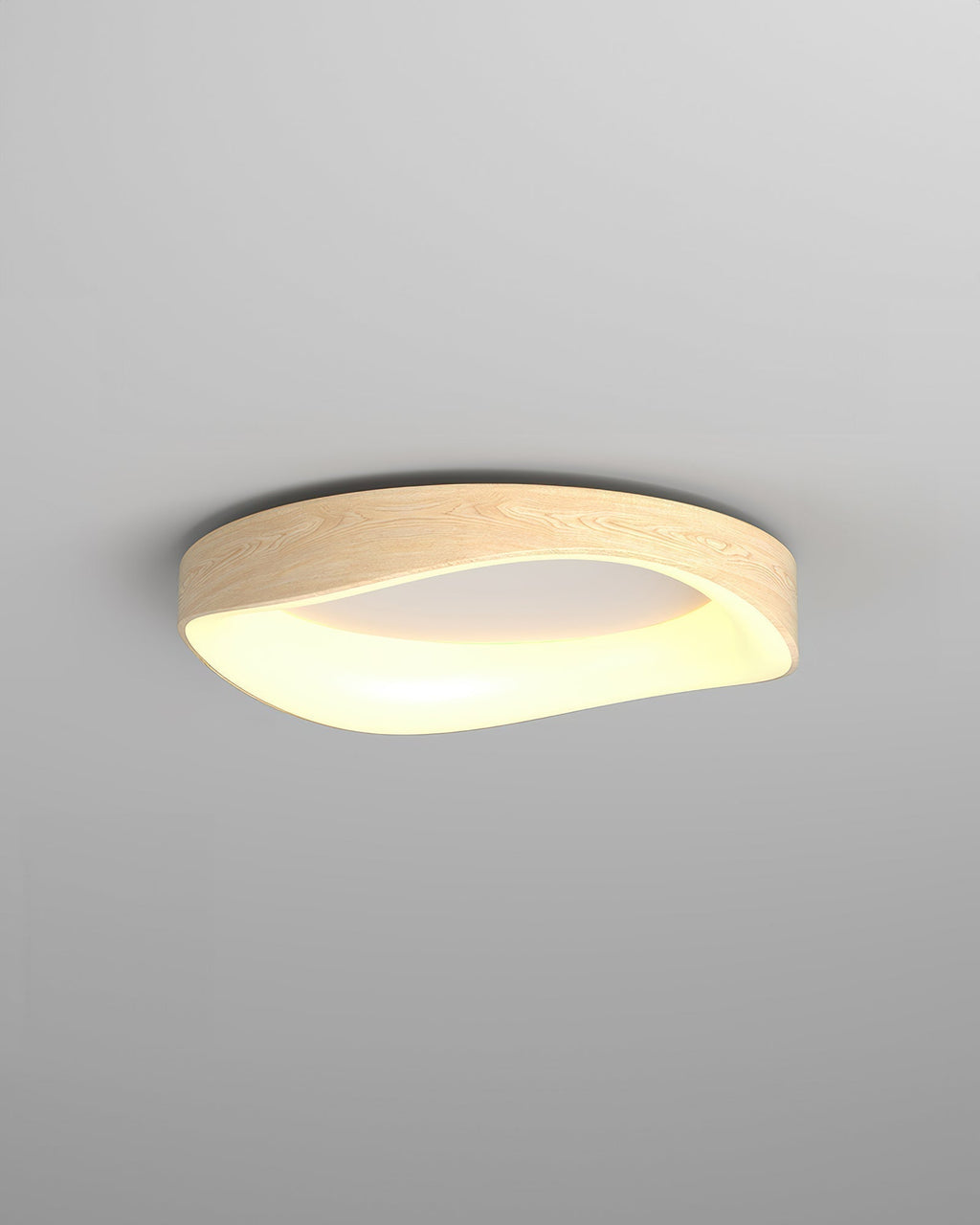 AstraNova Nordic Wood Grain LED Ceiling Light for Living Rooms and Bedrooms