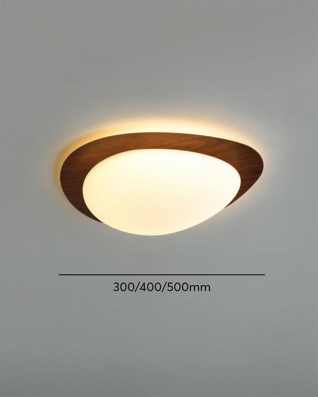 Nyra | Nordic Pebble Wood Grain LED Ceiling Light With Even Illumination