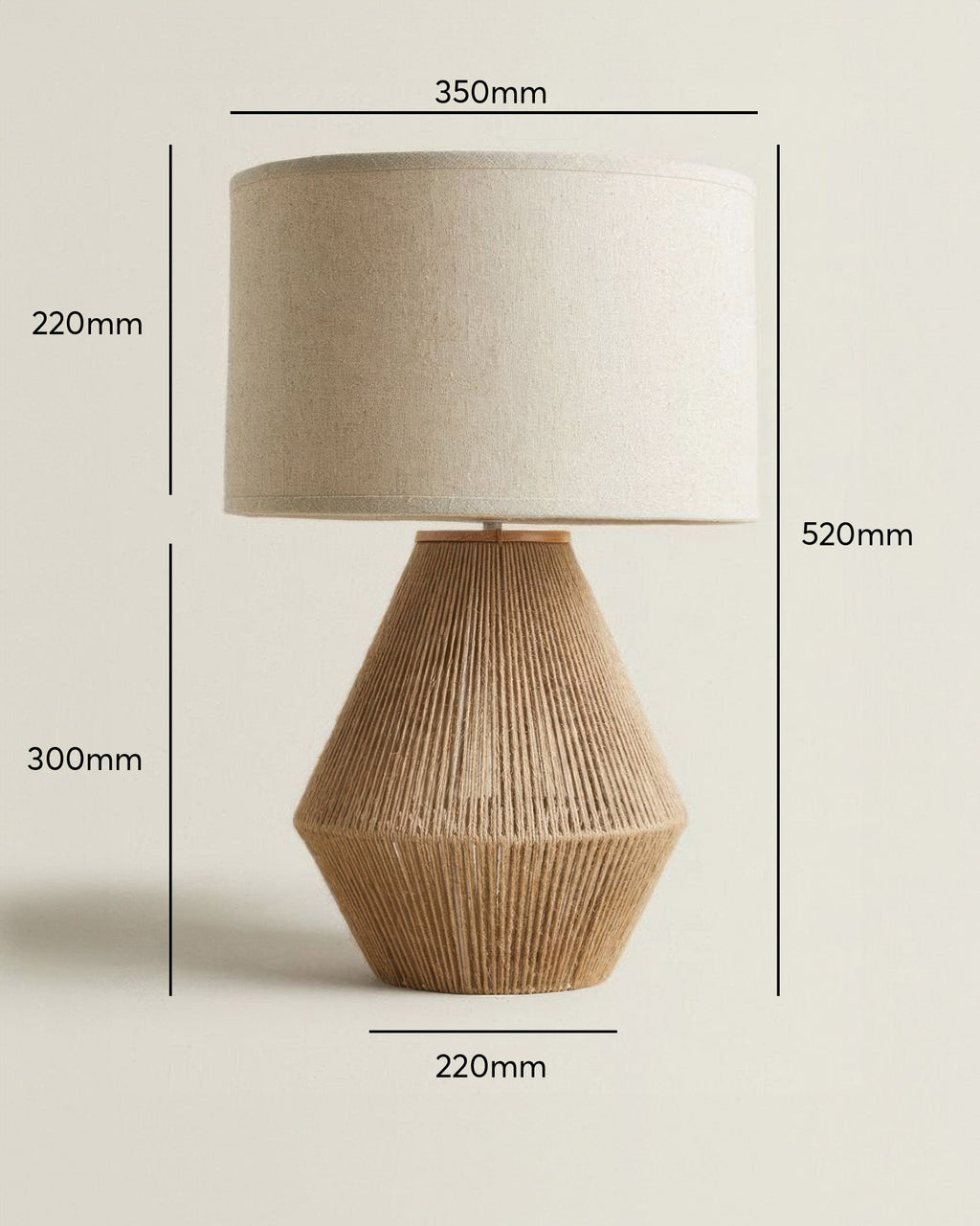 KumoWeave Hemp Desk Lamp With Eco Friendly Weave And Japanese Minimalist Design