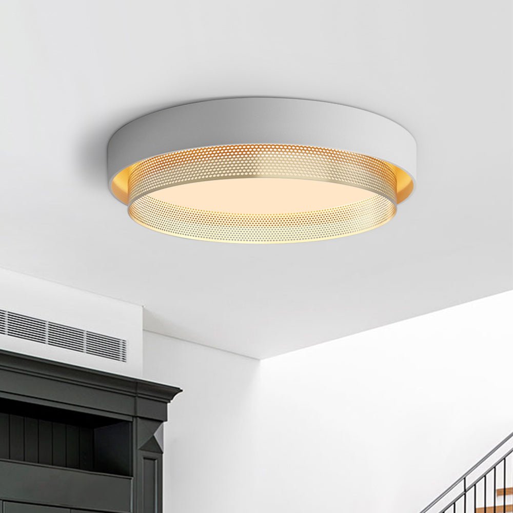 Hollow Round LED Ceiling Light By LumenNova In White And Black CE Certified