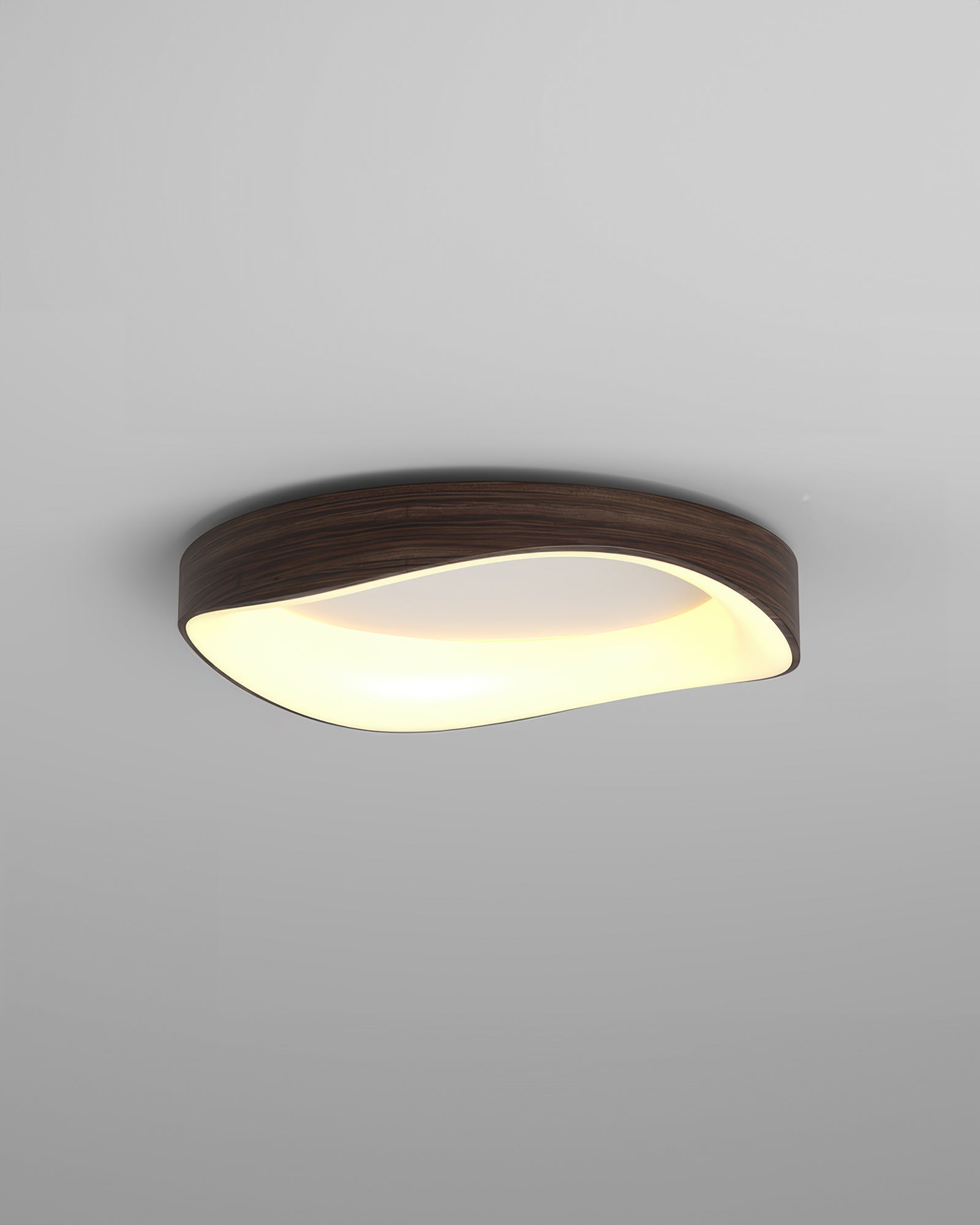 AstraNova Nordic Wood Grain LED Ceiling Light for Living Rooms and Bedrooms